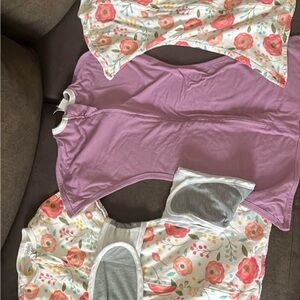 Floral and Purple Baby Sleep Sack Trio